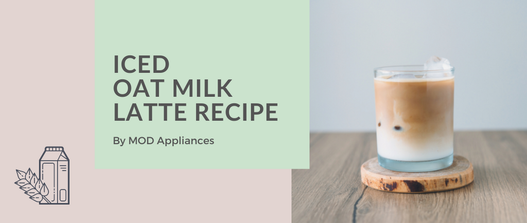 Iced Latte with Homemade Oat Milk Using your MOD Cold Press Juicer